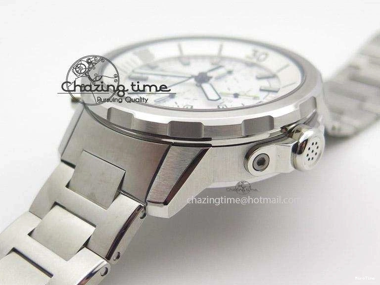 MIROTIME 0323 Versatile Aquatimer Chrono IW376803 V6F 1:1 Best Edition White Dial On SS Bracelet A 7359